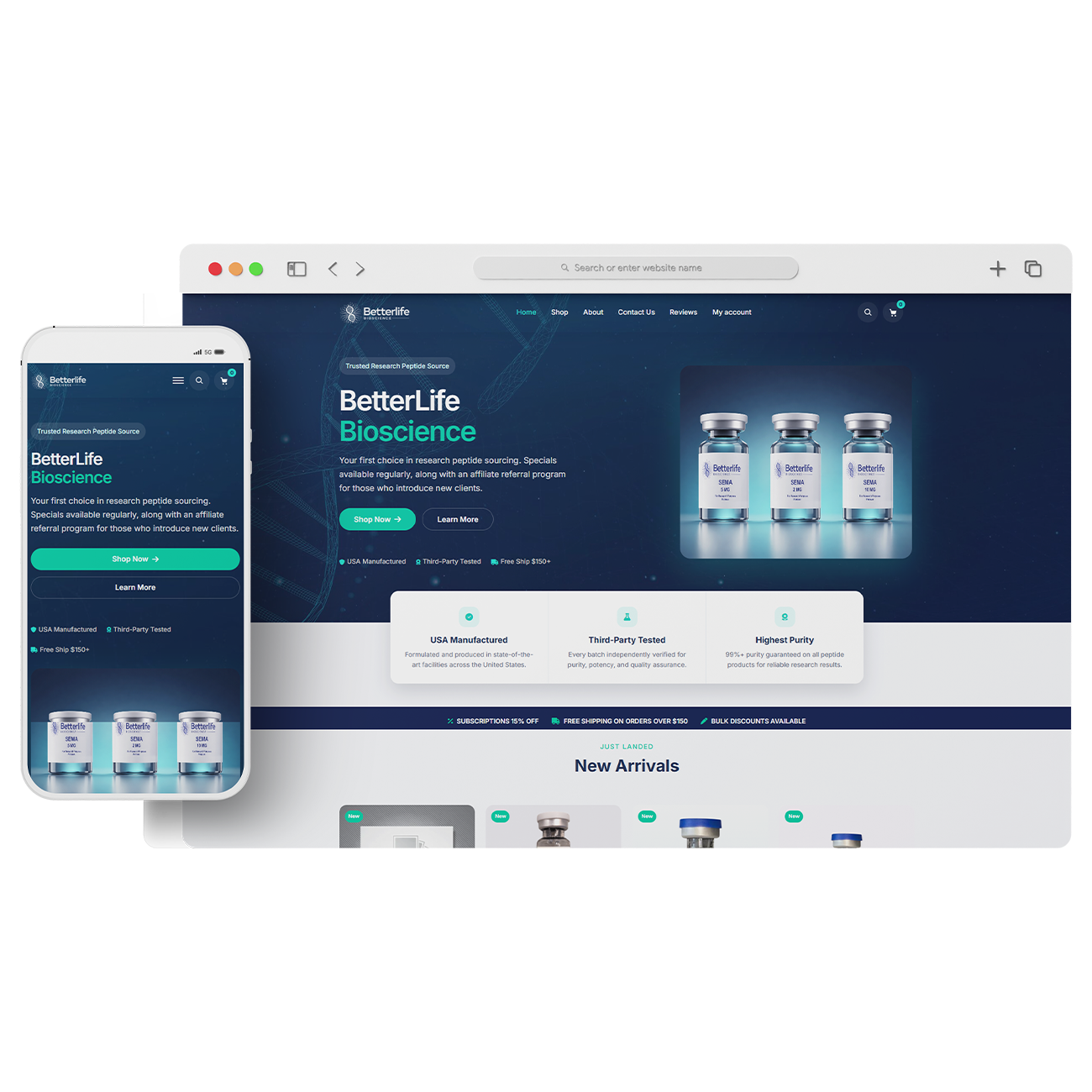 BetterLife Bioscience WooCommerce project